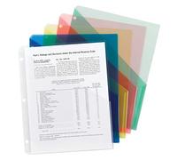 Smead 85754 Lot de 10 chemises transparentes à trois trous, format lettre, couleurs assorties
