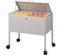 Smead - Chariot Pour 80 Dossiers Suspendu + Couvercle Gris G