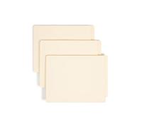 Smead End Tab Fermeture File Folder avec séparation, 2 attaches, renforcée Rectiligne, onglet 1 intercalaire, format Lettre, Manille, 50 par boîte (34220)