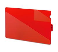 Smead End Tab Poly Out Guide, Two-Pocket Style, Center Position Tab, Legal Size, Red, 50 per Box (61970)