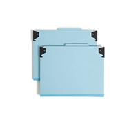 Smead FasTab Hanging Pressboard Classification Folder with SafeSHIELD Fasteners, 1 Divider, 2/5-Cut Built-in Tab, Letter Size, Blue, 10 per Box (65105)