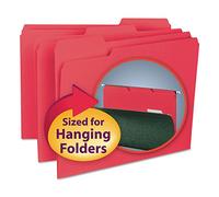 Smead File Folders 1/3 Cut Letter Red (100)