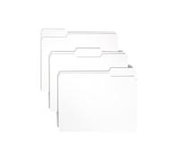 Smead Lot de 100 chemises de classement standard, blanches, onglets 1/3, format lettre (12843)