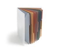 Smead Organiseur de projet, fournitures de bureau, 24 poches, couverture transparente avec onglets lumineux assortis, organiseur de fichiers en polyéthylène résistant aux déchirures, organiseur de