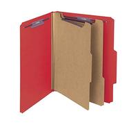 Smead Pressboard 14031 Lot de 10 classeurs de classement avec attaches SafeSHIELD, 2 intercalaires, extension de 5,1 cm, format lettre, rouge vif, 10 par boîte