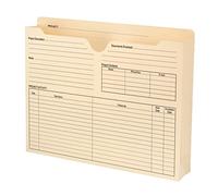 Smead Project File Veste, renforcé Rectiligne Tab, petits Établissements avant, arrière et Tab, 5,1 cm Expansion, Lettre Taille, Manille, 50 par boîte (75622)