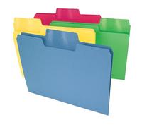 Smead SuperTab Lot de 24 dossiers effaçables avec onglets surdimensionnés 1/3 découpes, format lettre, couleurs assorties, (10480)