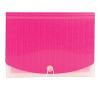 Smead Trieur extensible en poly, 12 pièces, rabat et cordon de fermeture, format lettre, motif vague rose/transparent (70864)