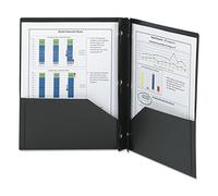 Smead Two-pocket Poly dossier avec attaches, Letter, 25 par boîte noir