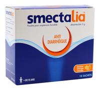 Smectalia 3g Diosmectite Diarrhée Aigue Goût Orange Vanille 18 Sachets À Diluer