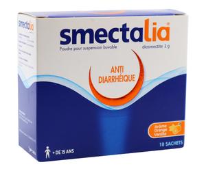 Smectalia 3g Diosmectite Diarrhée Aigue Goût Orange Vanille 18 Sachets À Diluer