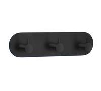 Smedbo Beslagsboden Crochet porte-serviette - 19x4.8x3cm - autocollant - inox noir mat BB1103