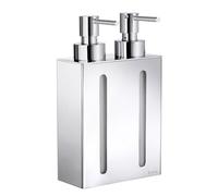 Smedbo FK258 Outline Double Distributeur à Savon Laiton/Cuivre/Zinc Argent 11,2 x 6 x 21 cm