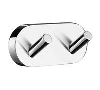 Smedbo Home Crochet de serviette - 9x4cm - double - chrome HK356