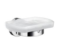 Smedbo Home Porte-savon - modèle mural - chrome/verre mat HK342