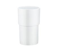 Smedbo O334 0334 Étagère de Rechange en Verre Transparent pour Brosse WC Blanc 9 x 14,5 x 25 cm