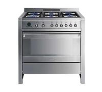 Smeg A1D de 7 Wagon Support Acier Inoxydable cuisson Cuisinière à gaz de cuisson gaz 90 cm Cuisinière A