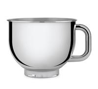 Smeg, Bol en Acier Inoxydable SMB401, Accessoire pour Robot Pâtissier, Capacité 4,8 l, avec Poignée Ergonomique, Passe au Lave-Vaisselle, Compatible avec SMF01, SMF02, SMF03, SMF13, 124x174x215 mm