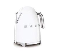 Smeg, Bouilloire Électrique KLF03WHEU 1,7 L, Filtre Anticalcaire Lavable, Arrêt Automatique de Sécurité, Indicateur de Niveau d'Eau, Base Antidérapante, Range Cordon, Puissance 2400W, Blanc