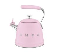 Smeg, Bouilloire Sifflante WKF01PK, en Acier Inoxydable, Capacité 2,3 L, Couvercle Amovible et Bec Doseur, Compatible avec Induction, Rose