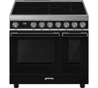 Smeg Centre de cuisson - Portofino - Noir - CPF92IMBL
