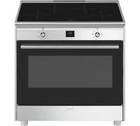 SMEG CG90CIXT Cuisine Complète Induction 90 Cm 4 Zones Four Électrique Inox