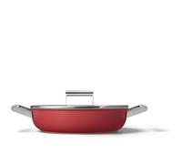 Smeg CKFD2811RDM Poêle à frire en aluminium avec couvercle Rouge 28 cm