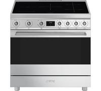 Smeg Classic C9IMX-2 - Cuisinière - pose libre - largeur : 89.8 cm - profondeur : 59.8 cm - hauteur : 91.5 cm - classe B - acier inoxydable