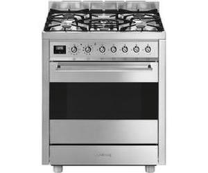 Smeg Classica C7GPX9 - Cuisinière - pose libre - largeur : 70 cm - profondeur : 60 cm - hauteur : 90 cm - avec système auto-nettoyant - acier inoxydable Inox G