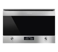 Smeg Classica MP322X1 - Four micro-ondes grill - encastrable - 22 litres - 850 Watt - acier inoxydable