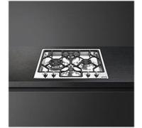 Smeg Classica PGF64-4 - Table de cuisson au gaz - 4 plaques de cuisson - Niche - largeur : 59.2 cm - profondeur : 48.8 cm - acier inoxydable Acier inoxydable G