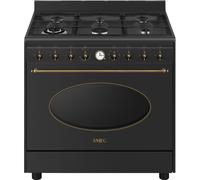 Smeg Cuisinière 90 cm Colonial CO90GMAN2 – Table gaz 6 brûleurs, Four multifonction Anthracite