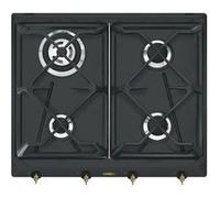Smeg Coloniale SRV864AOGH - Table de cuisson au gaz - 4 plaques de cuisson - Niche - largeur : 55.5 cm - profondeur : 47.8 cm - anthracite Anthracite G