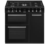 Smeg Concert CX93GMBL four et cuisinière Electrique Gaz Noir