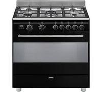 Smeg Concerto BG91N2 - Cuisinière - pose libre - largeur : 90 cm - profondeur : 60 cm - avec système auto-nettoyant - noir Noir G