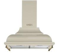 Smeg Cortina KC16POE - Hotte - hotte décorative - largeur : 59.5 cm - profondeur : 47 cm - extraction et recirculation (avec kit de recirculation supplémentaire) - crème Crème