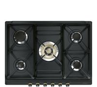 Smeg Cortina SR775AO - Table de cuisson au gaz - 5 plaques de cuisson - Niche - largeur : 55.5 cm - profondeur : 47.8 cm - anthracite