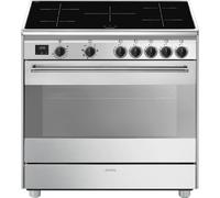 SMEG Piano de cuisson BG91IX2 Induction 5 feux 90 x 60 cm Inox Classe A
