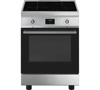 Smeg Cuisinière C6IMXT2 Sinfonia 4 inductions Inox / verre noir