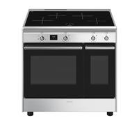 Smeg Cuisinière électrique induction 90 cm en acier inoxydable