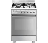 Smeg Cuisinière gaz SX61GM Concerto 60 cm 4 brûleurs (1x3,5 kW) Four 9 fonctions Vapor Clean