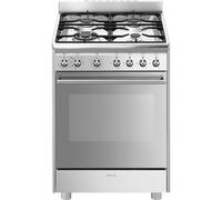 SMEG CX68MF8-2 CUISINIÈRE À GAZ 60CM 4 FEUX FOUR ÉLECTRIQUE CE A 72L ACIER INOX