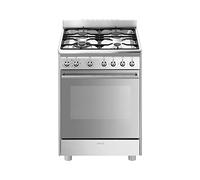SMEG CX68MF8-2 Cuisinière À Gaz 60CM 4 Brûleurs Four Électrique CE 72L Inox