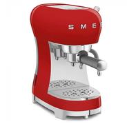 Smeg ECF02RDEU Rouge Machine À Café Espresso En Poudre Manuelle 1350W Années 50