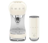 Smeg, ECF12CREU Machine à expresso manuelle et mousseur à lait, crème
