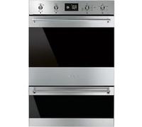 Smeg Elite DOSP6390X - Four (four à deux étages) - encastrable - niche - largeur : 55.4 cm - profondeur : 49 cm - hauteur : 87.5 cm - avec système auto-nettoyant - acier inoxydable Acier inoxydable G