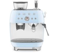 Smeg Machine à expresso EGF03PBEU – Broyeur intégré, Thermoblock, Buse vapeur, Bleu clair