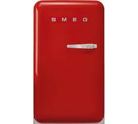 Smeg, FAB10HLRD6 Réfrigérateur Happy Bar Vintage 1 Porte, 135L, Charnières à Gauche, Froid Statique, 2 Clayettes Réglables, Porte-Bouteilles et Éclairage LED, H 97cm, Rouge