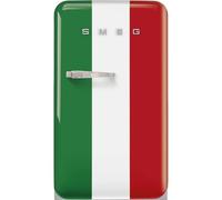 Smeg, FAB10HRIT6 Réfrigérateur Happy Bar Vintage 1 Porte, 135L, Charnières à Droite, Froid Statique, 2 Clayettes Réglables, Porte-Bouteilles et Éclairage LED, H 97cm, Drapeau Italien