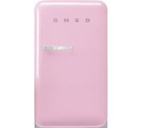 Smeg, FAB10HRPK6 Réfrigérateur Happy Bar Vintage 1 Porte, 135L, Charnières à Droite, Froid Statique, 2 Clayettes Réglables, Porte-Bouteilles et Éclairage LED, H 97cm, Rose